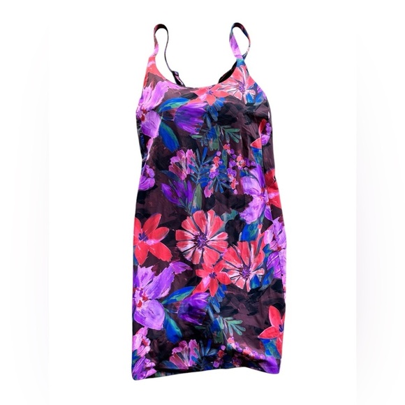 Alaskan Hardgear Women's Plus AKHG Lost Lake Swim Dress Sz 20W Purple Red Floral - Picture 2 of 11